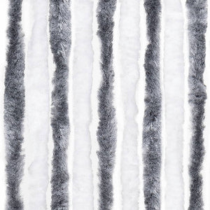 vidaXL Chenille Insect Screen Curtain Grey and White 90x220 cm