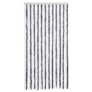 vidaXL Insect Screen Curtain Grey and White 100x220 cm Chenille