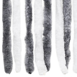 vidaXL Insect Screen Curtain Grey and White 100x220 cm Chenille