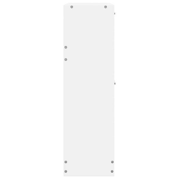 White Wooden Shoe Cabinet with 2 Tilt-Out Shoe Drawers