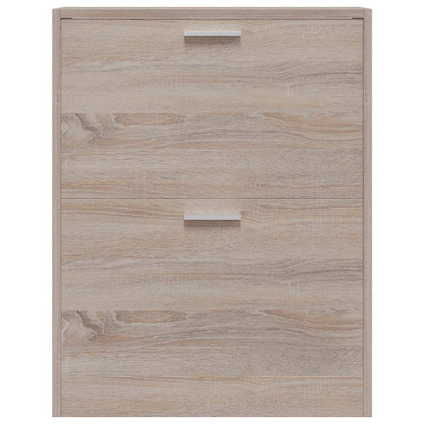 vidaXL Shoe Cabinet Wood in Oak Look with 2 Shoe Tippers