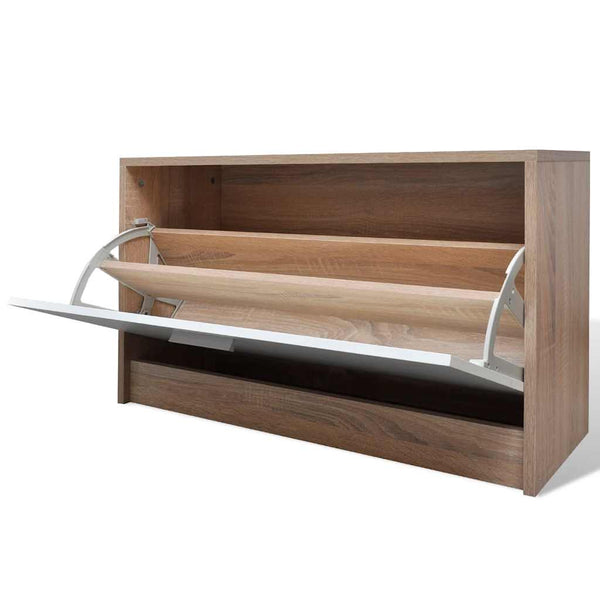 Hallway Wardrobe 3-in-1 Shoe Cabinet Shoe Tipping Cabinet Mirror