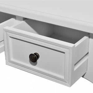 vidaXL Dressing Table Console Table with Three Drawers White