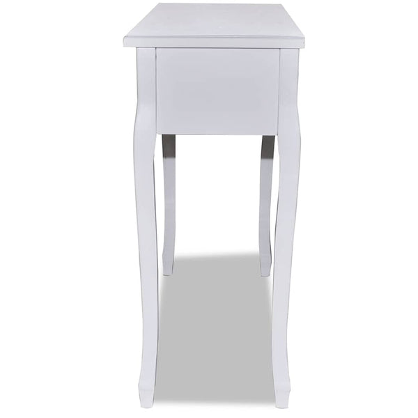 vidaXL Dressing Table Console Table with Three Drawers White