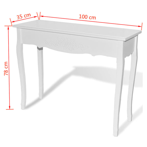 vidaXL Dressing Table Console Table White