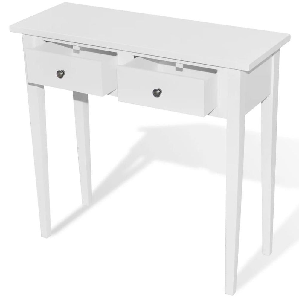 vidaXL Dressing Table Console Table with two Drawers White