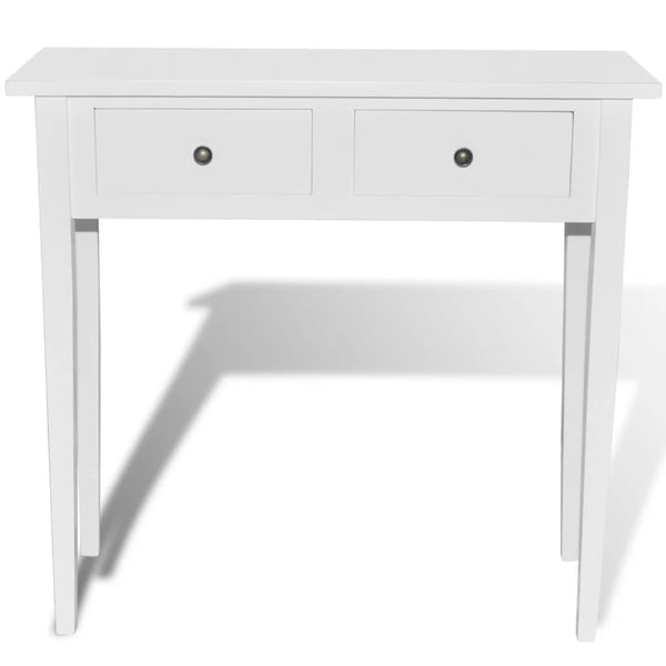vidaXL Dressing Table Console Table with two Drawers White