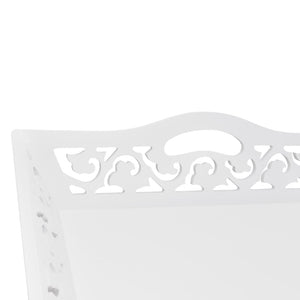 vidaXL Serving/Side Table with Tray White