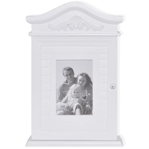 vidaXL Key Box with Photo Frame White