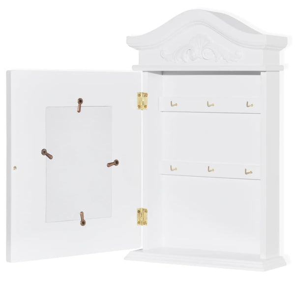 vidaXL Key Box with Photo Frame White