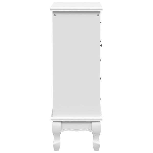 vidaXL Cabinet with 5 Drawers 2 Compartments White