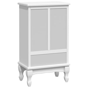 vidaXL Cabinet with 5 Drawers 2 Compartments White
