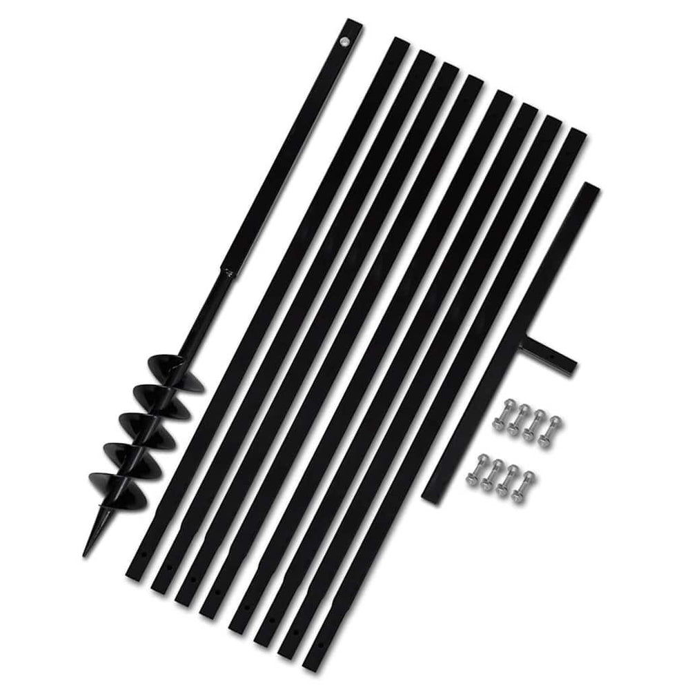 Earth auger with handle 100 mm extension pipe 9 m