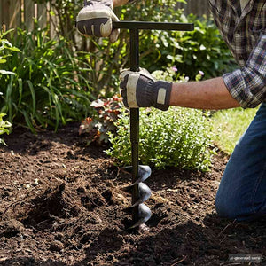 Earth auger with handle 100 mm extension pipe 9 m
