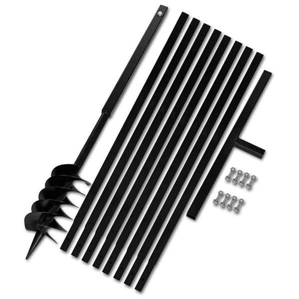 Earth auger with handle 120 mm extension pipe 9 m