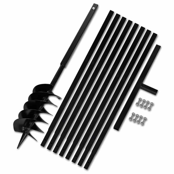 Earth auger with handle 150 mm extension tube 9 m