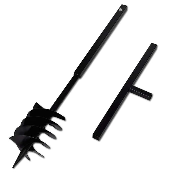 Earth auger with handle 180 mm extension pipe 9 m