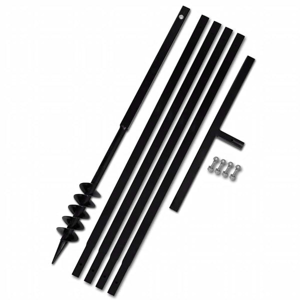 Earth auger with handle 80 mm extension pipe 5 m