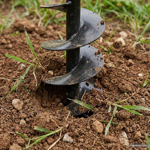 Earth auger with handle 80 mm extension pipe 5 m