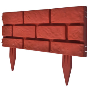 vidaXL Lawn Edging 11 Pcs. Brick Design