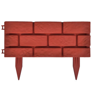 vidaXL Lawn Edging 11 Pcs. Brick Design