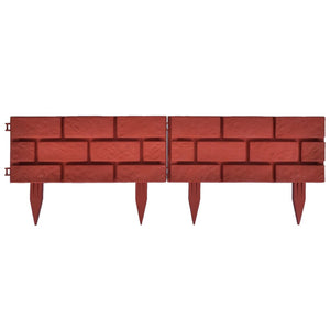 vidaXL Lawn Edging 11 Pcs. Brick Design
