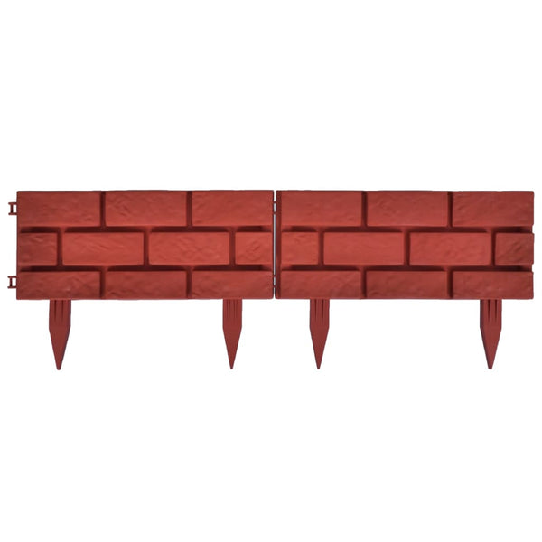 vidaXL Lawn Edging 11 Pcs. Brick Design