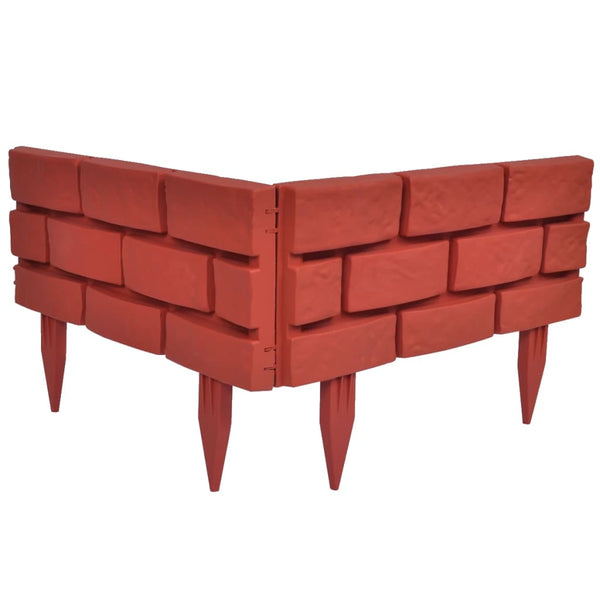 vidaXL Lawn Edging 11 Pcs. Brick Design