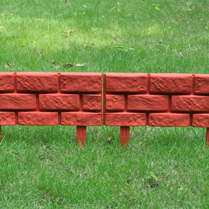 vidaXL Lawn Edging 11 Pcs. Brick Design