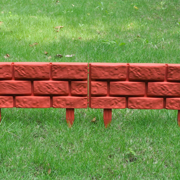 vidaXL Lawn Edging 11 Pcs. Brick Design