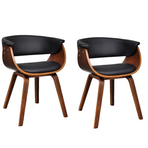 vidaXL Dining Chairs 2 pcs Bentwood and Faux Leather
