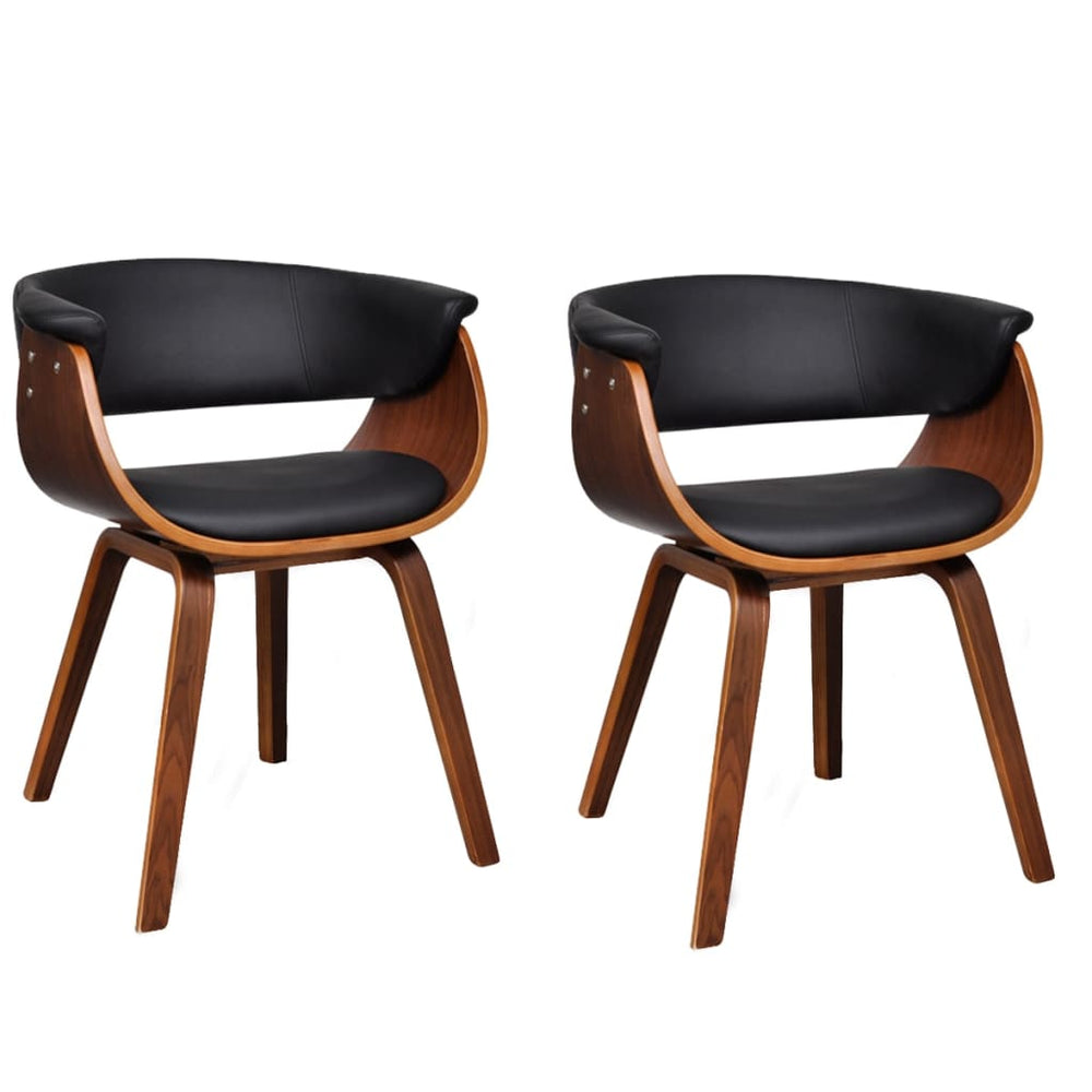 vidaXL Dining Chairs 2 pcs Bentwood and Faux Leather