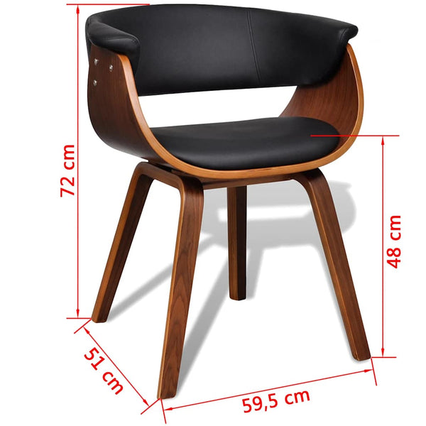 vidaXL Dining Chairs 2 pcs Bentwood and Faux Leather