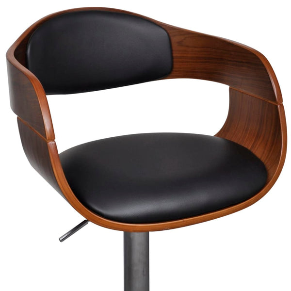 vidaXL Bar Stools 2 pcs Bentwood and Faux Leather