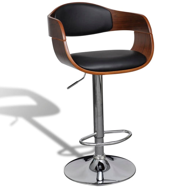 vidaXL Bar Stools 2 pcs Bentwood and Faux Leather