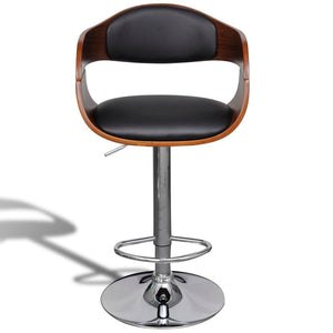 vidaXL Bar Stools 2 pcs Bentwood and Faux Leather