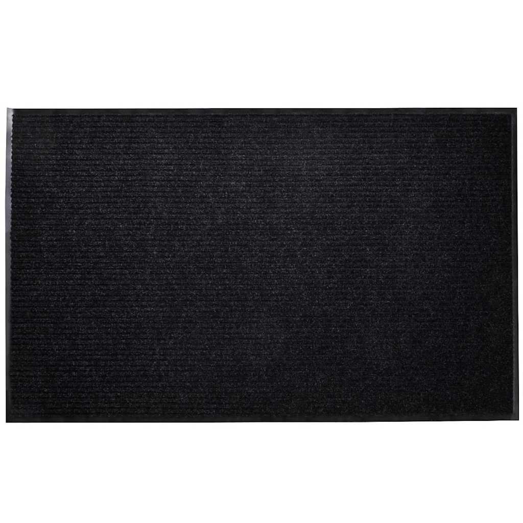 vidaXL Door Mat Black 90 x 60 cm PVC