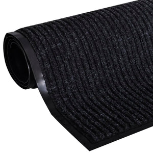 vidaXL Door Mat Black 90 x 60 cm PVC