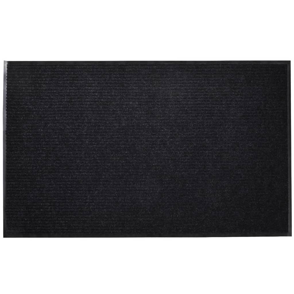 vidaXL Door Mat Black 90 x 120 cm PVC