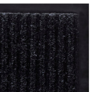 vidaXL Door Mat Black 90 x 120 cm PVC