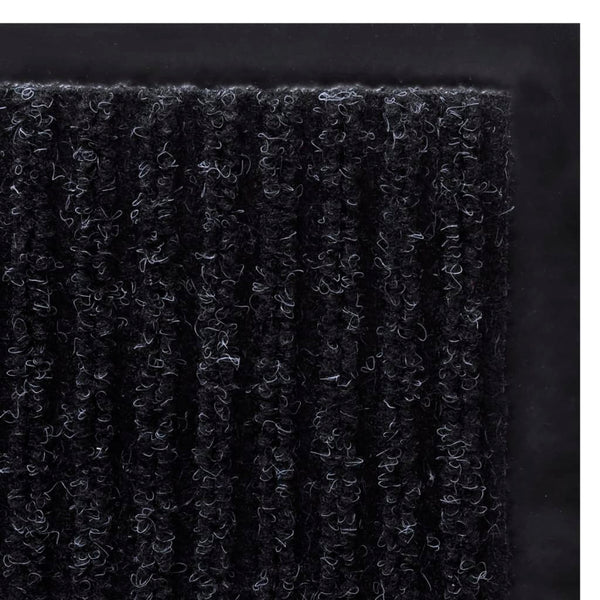 vidaXL Door Mat Black 90 x 120 cm PVC