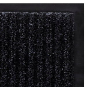 vidaXL Door Mat Black 90 x 150 cm PVC