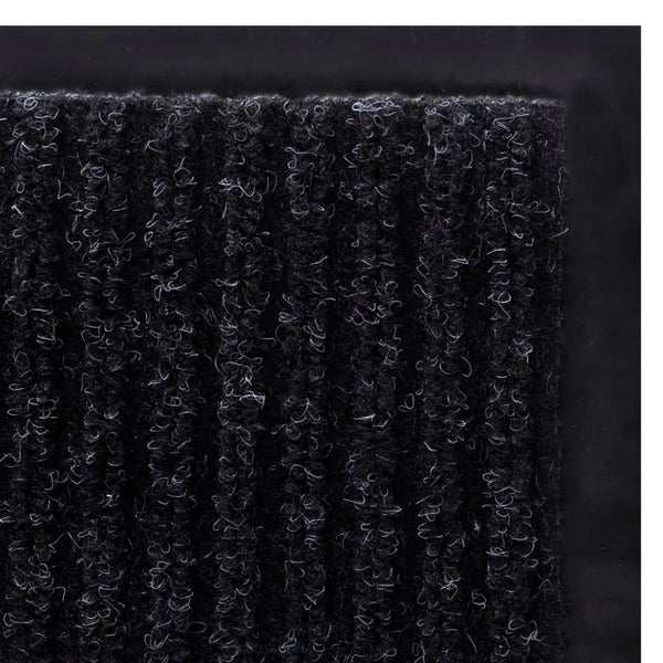 vidaXL Door Mat Black 90 x 150 cm PVC
