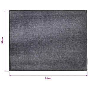 vidaXL Door Mat Grey 90 x 60 cm PVC