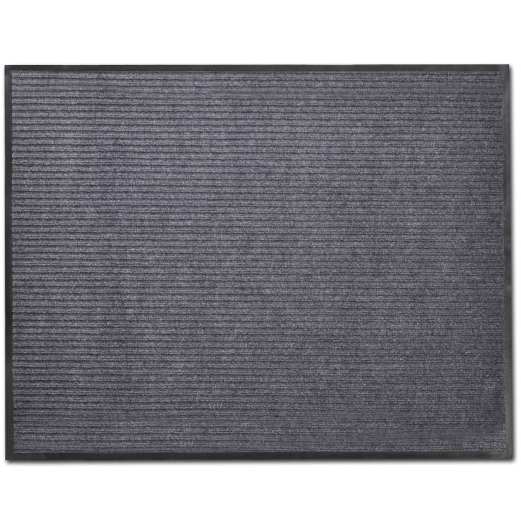 vidaXL Doormat Grey 90 x 120 cm PVC