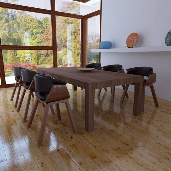 vidaXL Dining Chairs 6 pcs. Bentwood and Faux Leather