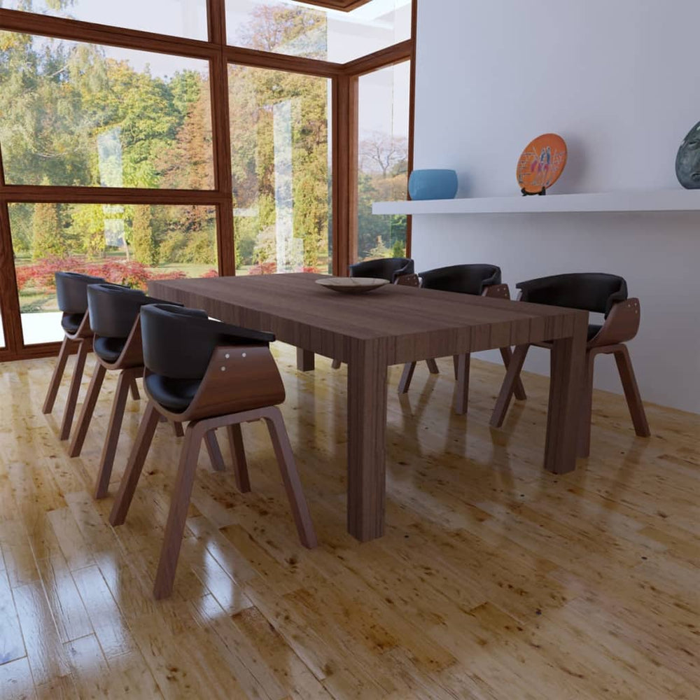 vidaXL Dining Chairs 6 pcs. Bentwood and Faux Leather