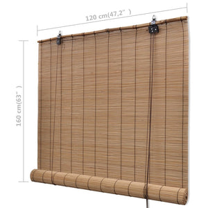 Bamboo Roll-Up Blind Brown 120x160 cm