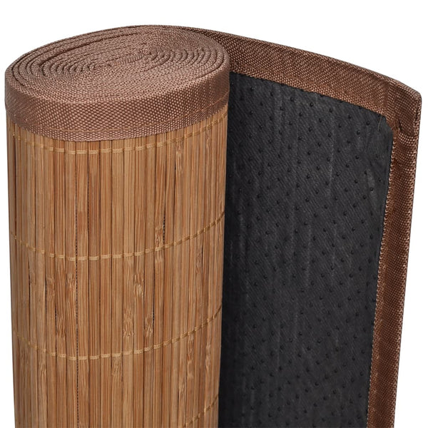 Carpet Bamboo Brown Rectangular 80x300 cm
