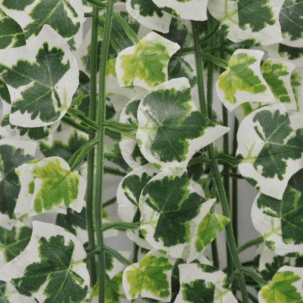 Artificial Ivy Green-White 90 cm 2 Pieces